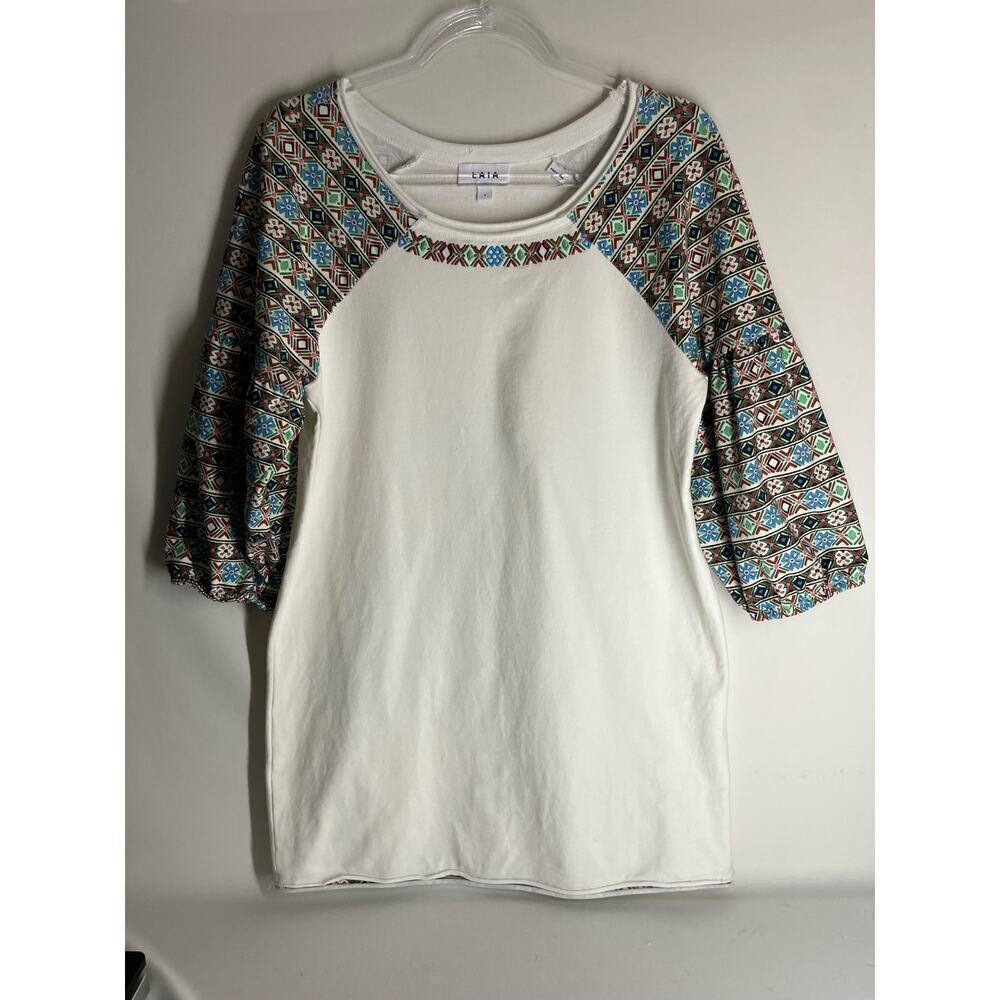 LAIA Anthropologie Marietta Puff-Sleeved Tunic Dress Size Small Cotton